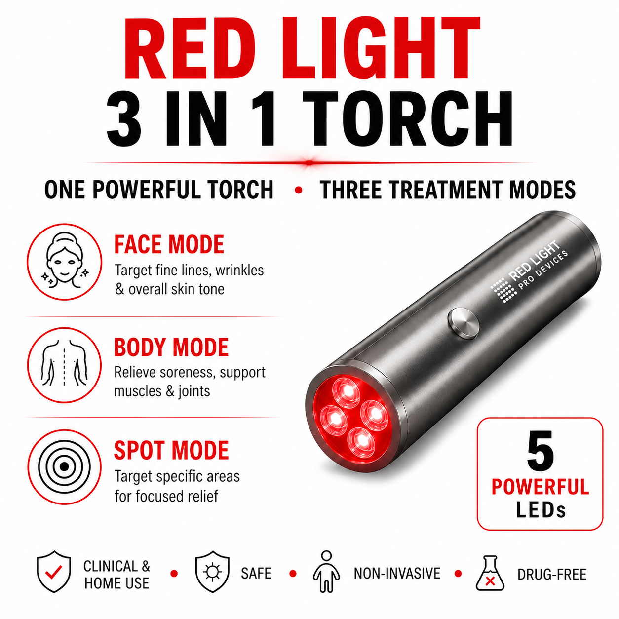 Red Light Pro Devices LED Torch