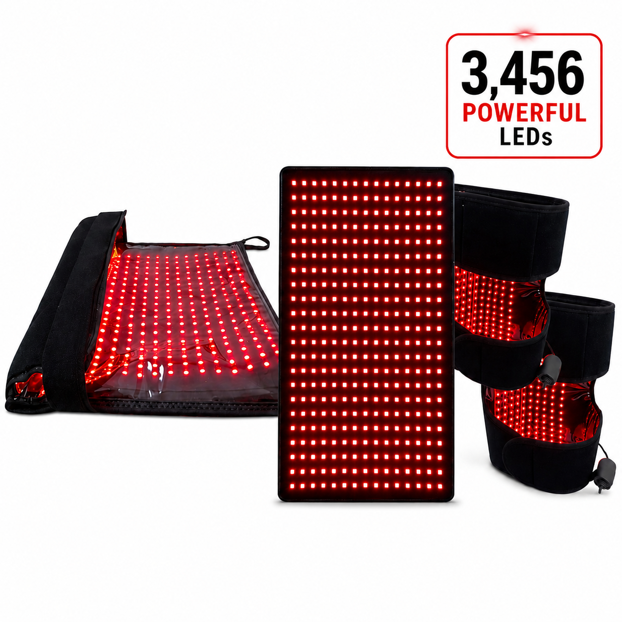 Red Light Neuropathy and Circulation Support System for Feet, Calves, Lower Back. 3,456 LEDs in System